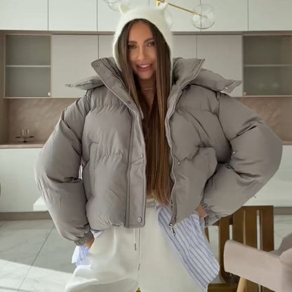 Doudoune femme chaude à capuche