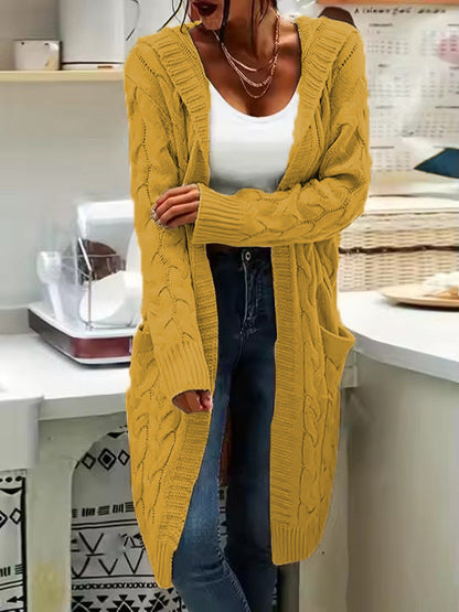 Cardigan en grosse maille pour femme, design élégant, pratique