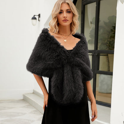Étole de luxe élégante en fausse fourrure pour femmes