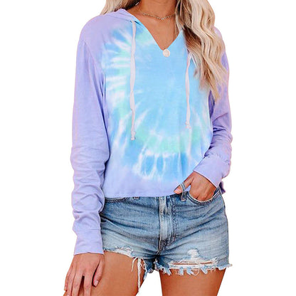 Pull décontracté femme Tie-Dye tendance