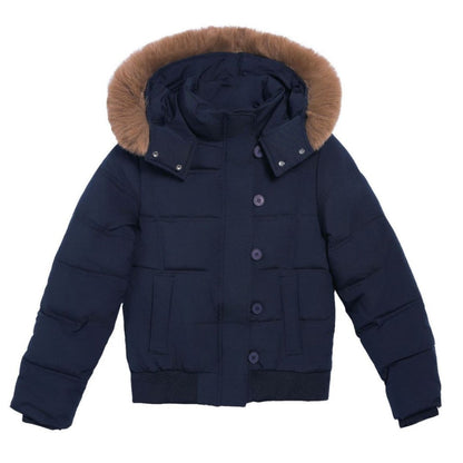 Doudoune élégante pour femme avec col en fourrure amovible