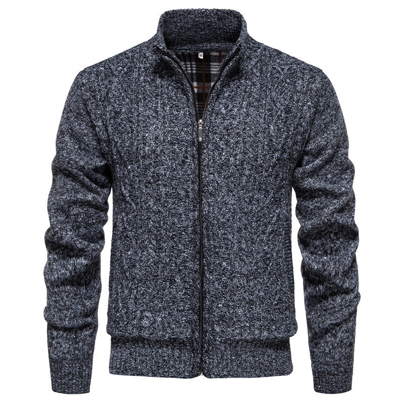 Cardigan homme col montant zippé sportif