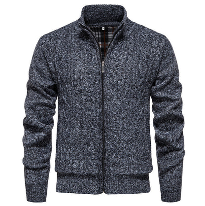 Cardigan homme col montant zippé sportif