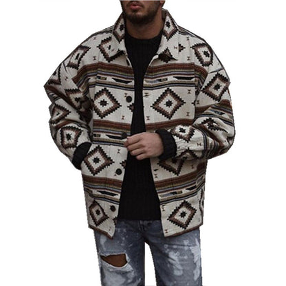 Doudoune matelassée pour homme, motif géométrique, tendance outdoor