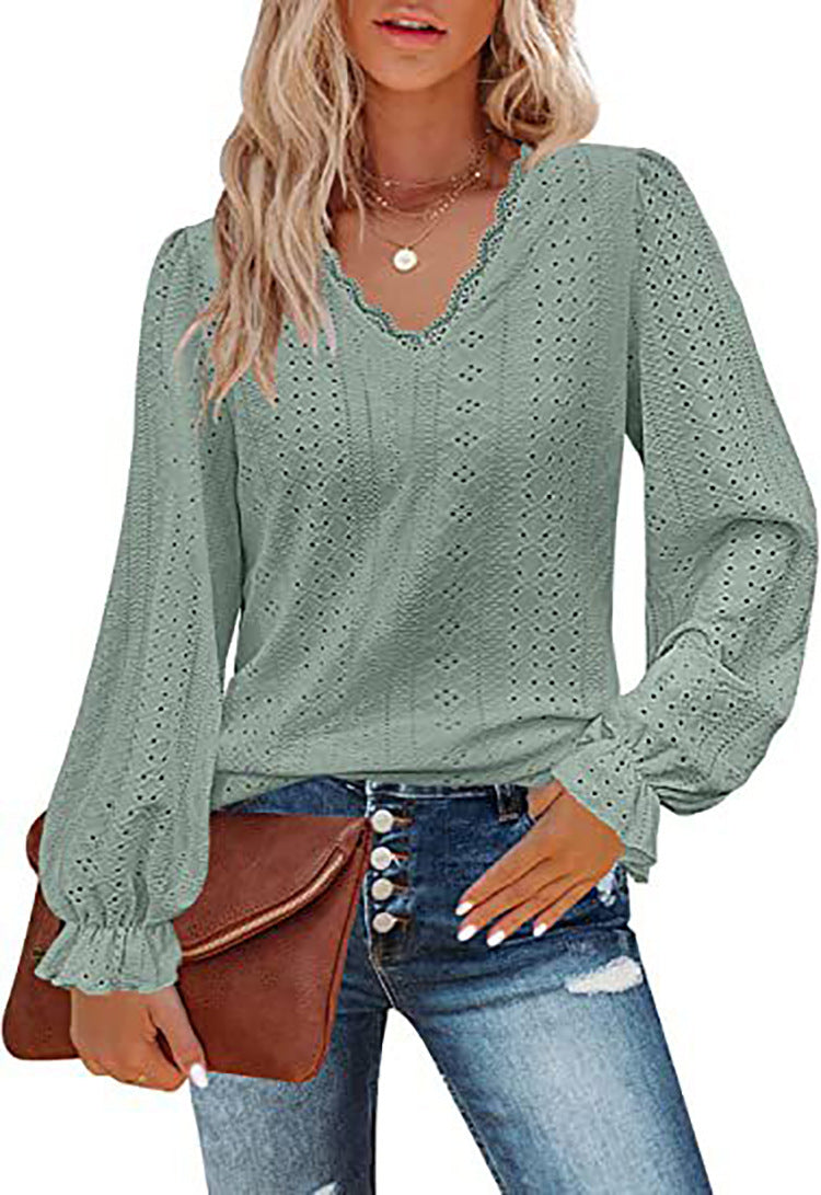 Blouse femme dentelle romantique tendance