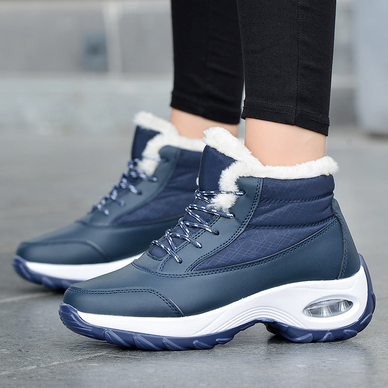 Damen Winterstiefel Kunstfell Detail Rutschfest - IdealeKleiden