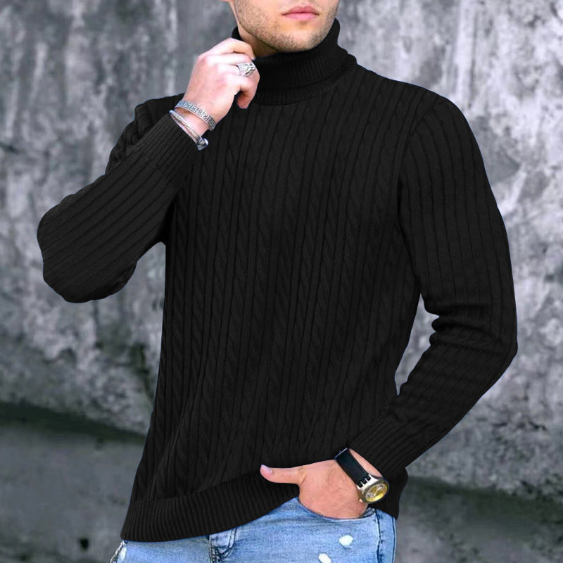 Col roulé homme moderne texturé