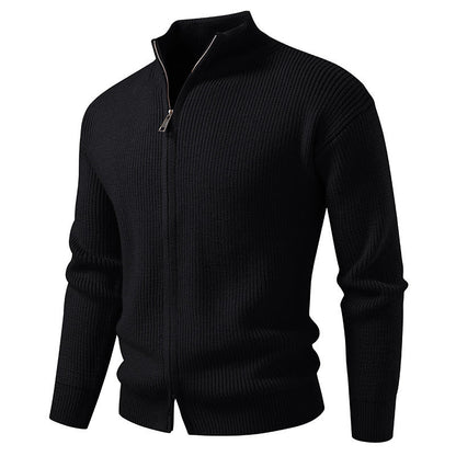 Cardigan homme col montant fermeture éclair moderne