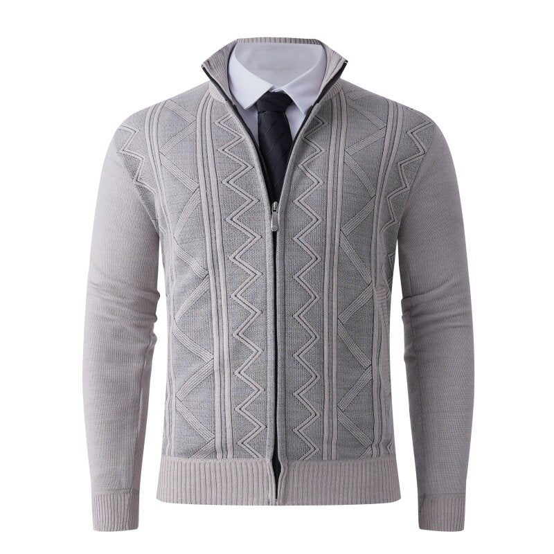 Cardigan homme moderne élégant fermeture éclair