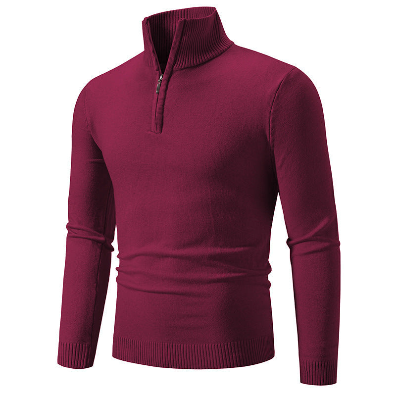 Pull homme moderne court fermeture éclair