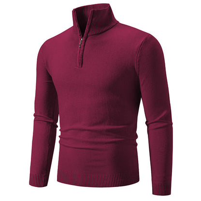 Pull homme moderne court fermeture éclair