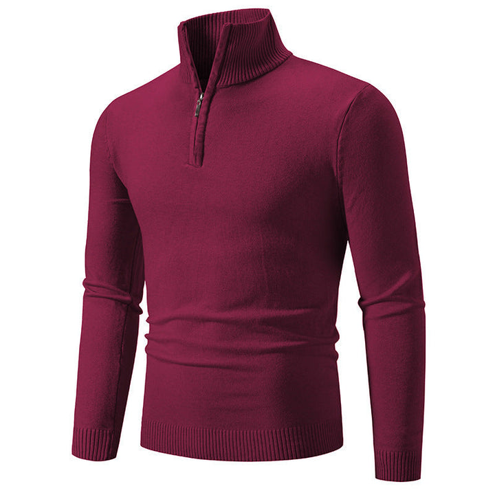 Pull homme moderne court fermeture éclair