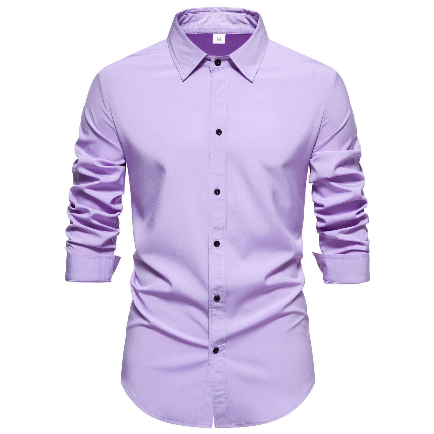 Chemise homme manches longues en coton coupe moderne
