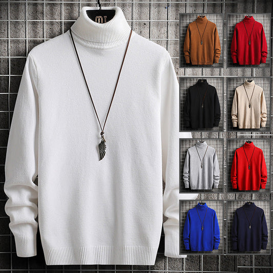 Herren Rollkragenpullover Aus Wolle Elegant Modern - IdealeKleiden