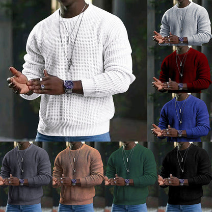 Herren Strickpullover Moderner Look Großzügig Geschnitten - IdealeKleiden