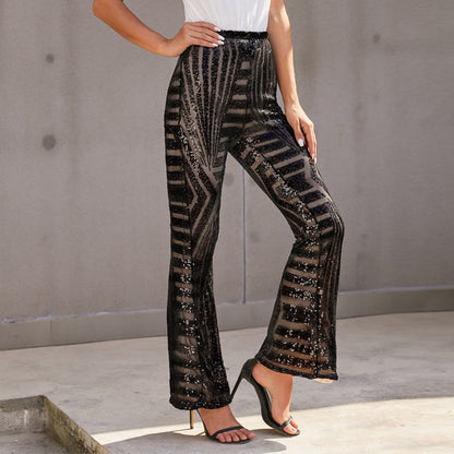 Glitzernde Partyhose Schlagpailletten Design - IdealeKleiden