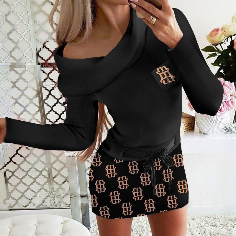 Robe Courte Femme Élégante Asymétrique Décolletée