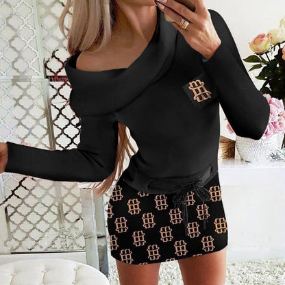 Robe Courte Femme Élégante Asymétrique Décolletée