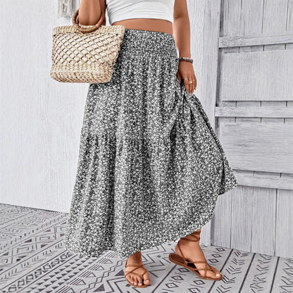 Jupe longue femme florale élégante