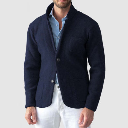 Blazers élégants homme coupe ajustée en laine mélangée
