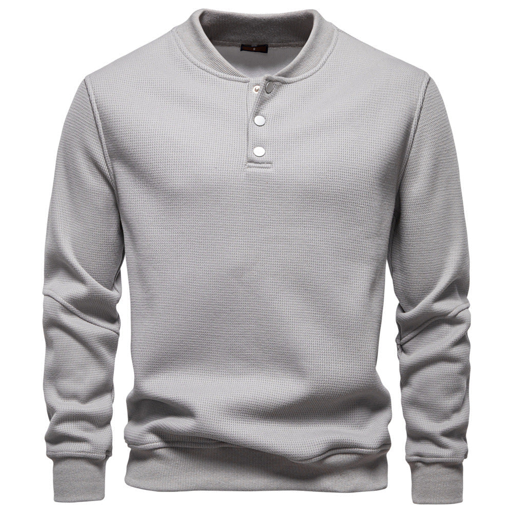 Pull-over homme à manches longues texturé moderne