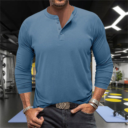 T-shirt à manches longues pour homme respirant confort coton