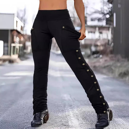 Damen Sport Hose Bequem Cargo Taschen - IdealeKleiden