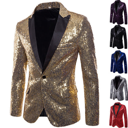 Herren Blazer Pailletten Luxus Design Elegant - IdealeKleiden
