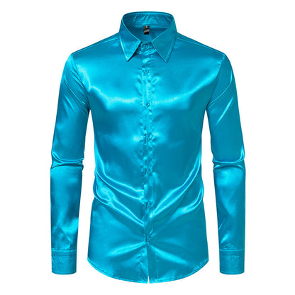 Chemise en soie élégante slim pour homme