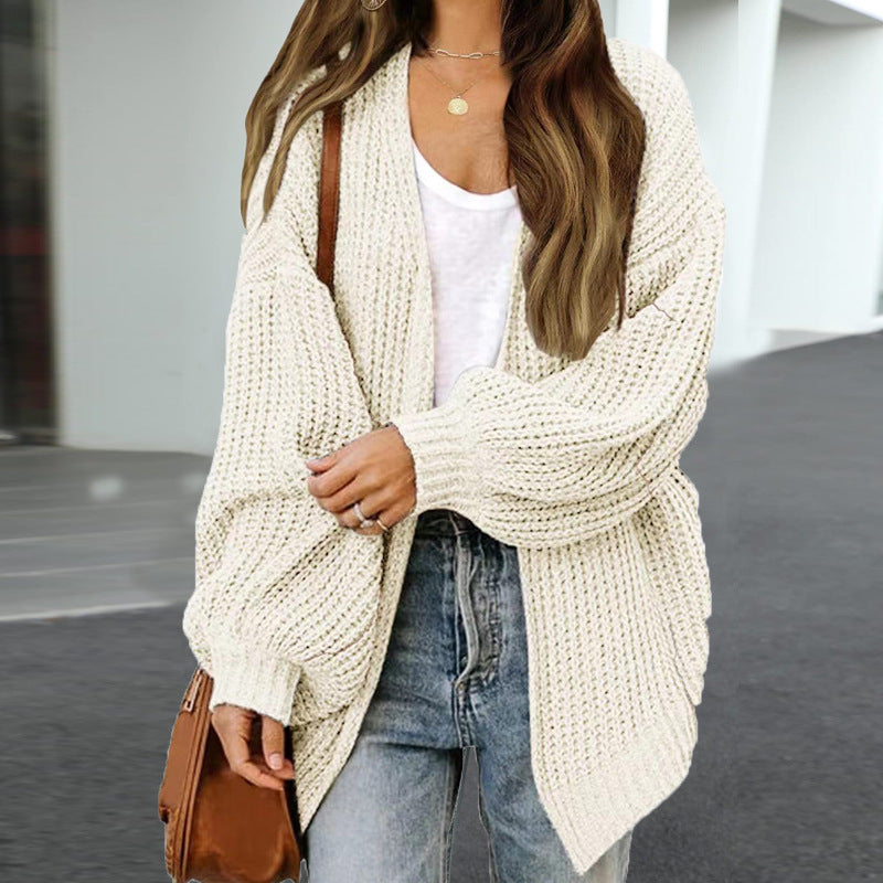 Gilet femme maille oversize coupe ample