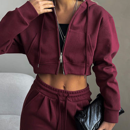 Ensemble de survêtement femme veste et pantalon de jogging confortable