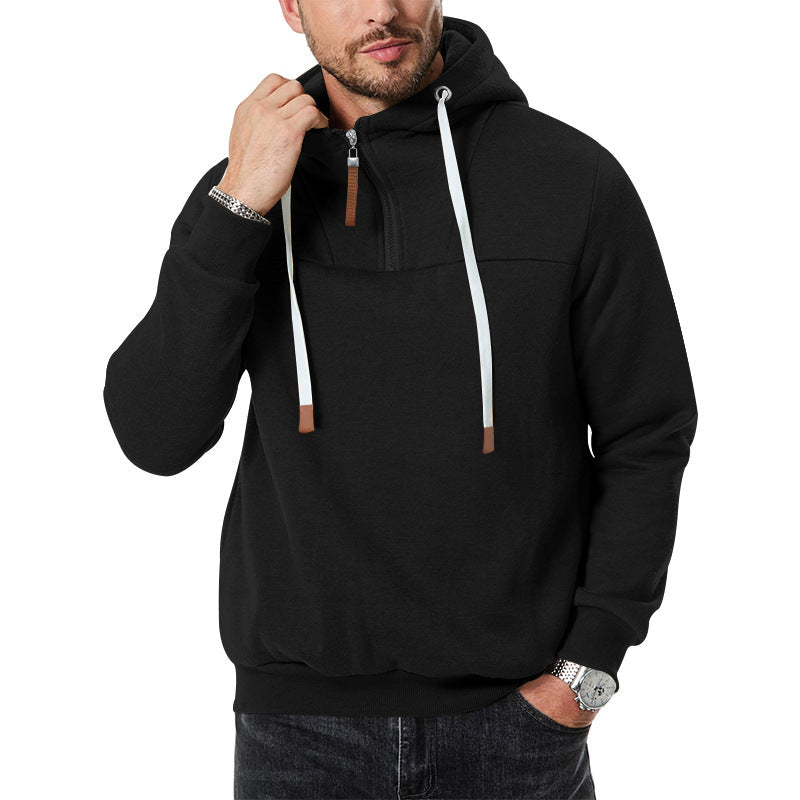 Hoodie de sport pour homme avec fermeture éclair moderne