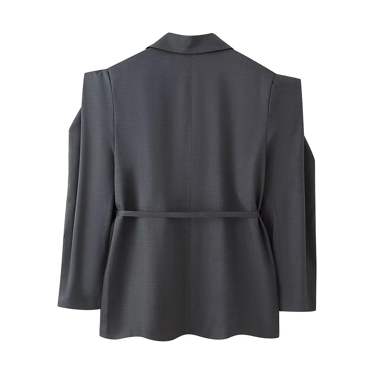 Veste blazer oversize élégante pour femme avec ceinture