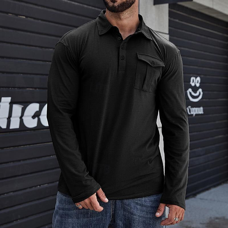 Herren Hemd Lange Ärmel Moderner Stil - IdealeKleiden