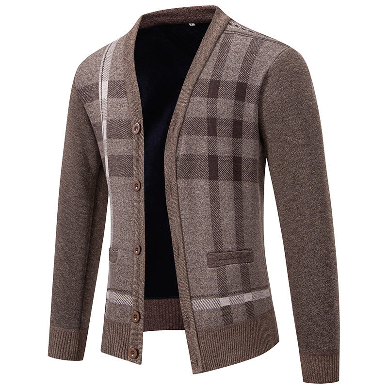 Cardigan à carreaux pour hommes Design élégant