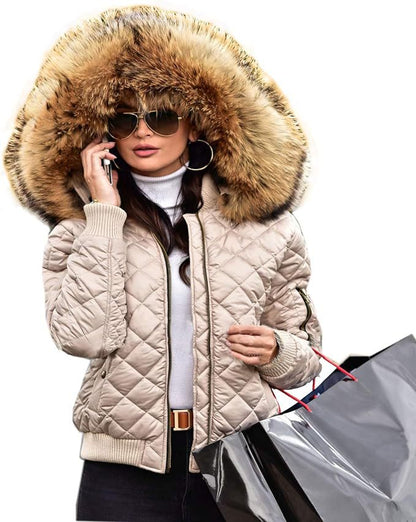 Doudoune femme moderne Fausse fourrure douce