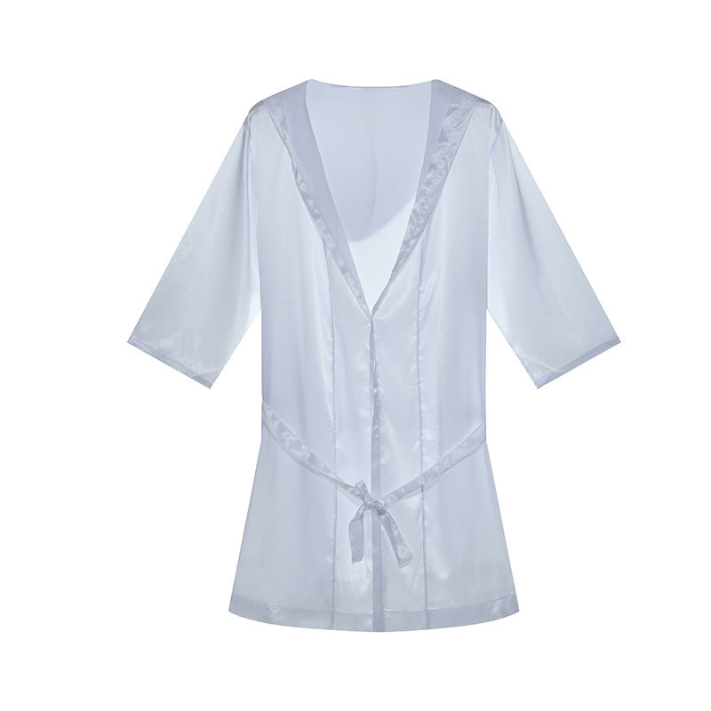 Peignoir de bain homme en satin doux