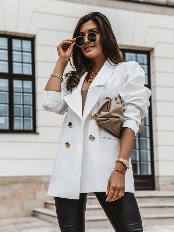 Blazer surdimensionné élégant avec poches pour femmes