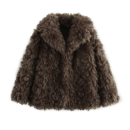 Veste teddy femme Douce Élégante Oversize