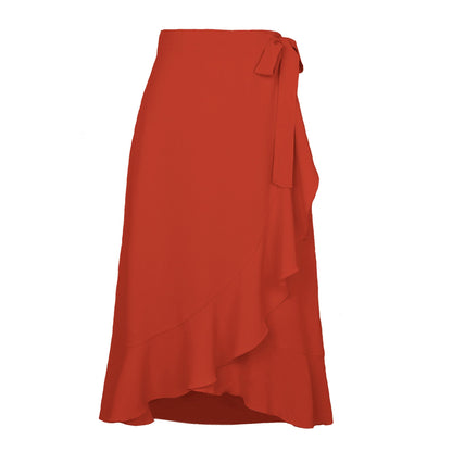 Jupe portefeuille femme élégante fluide robe d'été