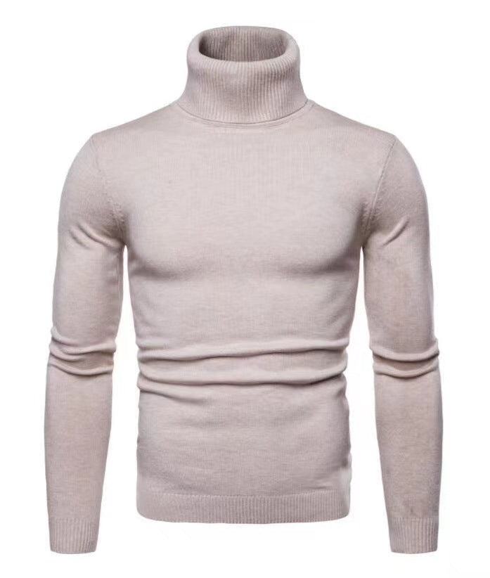 Pull col roulé en coton pour homme Design élégant