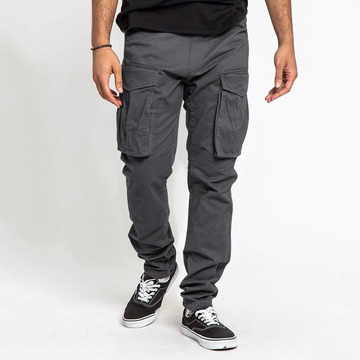 Pantalon cargo homme moderne élastique multi-poches