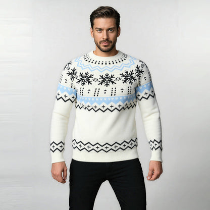 Pull en laine doux pour homme à motif norvégien