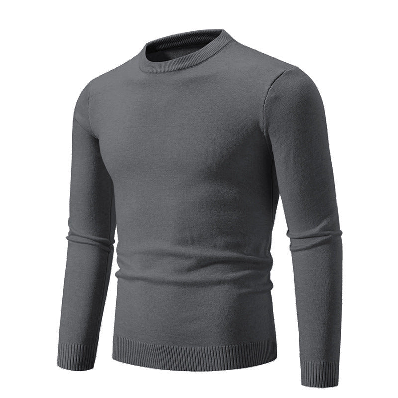 Pull col rond élégant en coton pour homme