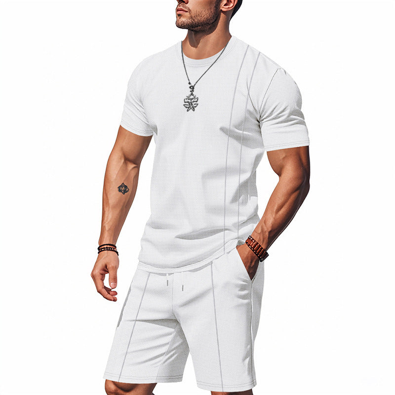 Ensemble de sport pour hommes T-shirt à manches courtes et short respirant