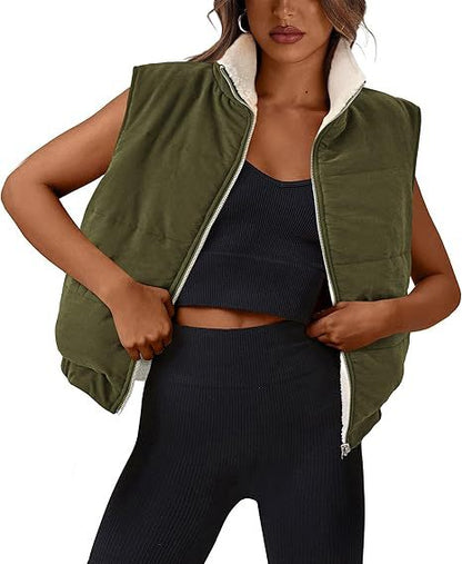 Gilet matelassé femme Doux polaire Élégant