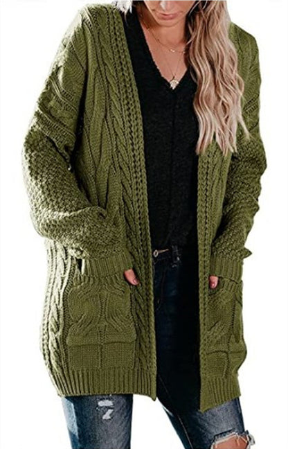 Cardigan Femme Grosse Maille Féminin Pratique