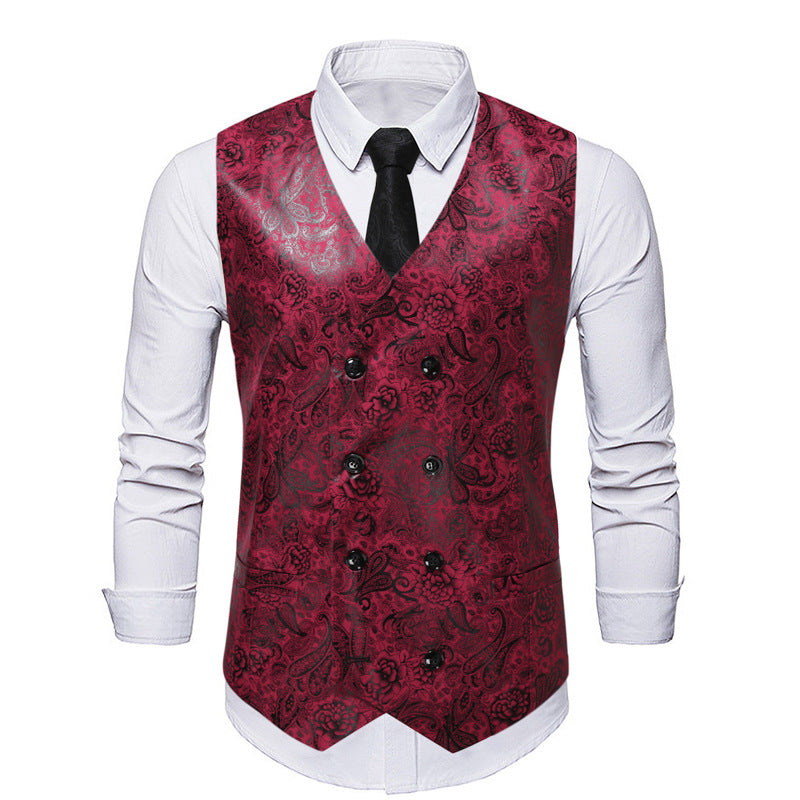 Gilet homme élégant floral coupe moderne