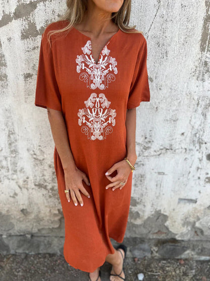 Robe d'été femme brodée élégante