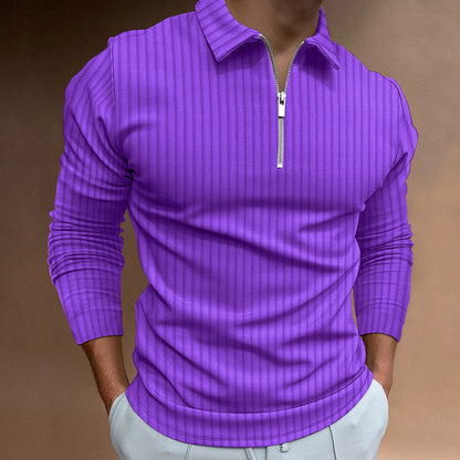 Polo pour homme style moderne avec fermeture éclair